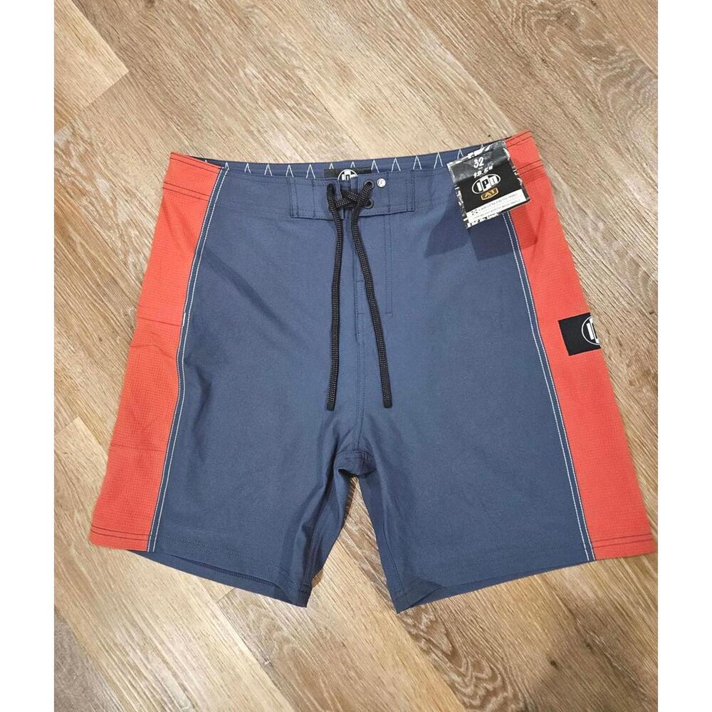 Men's Blue and Red Board Shorts